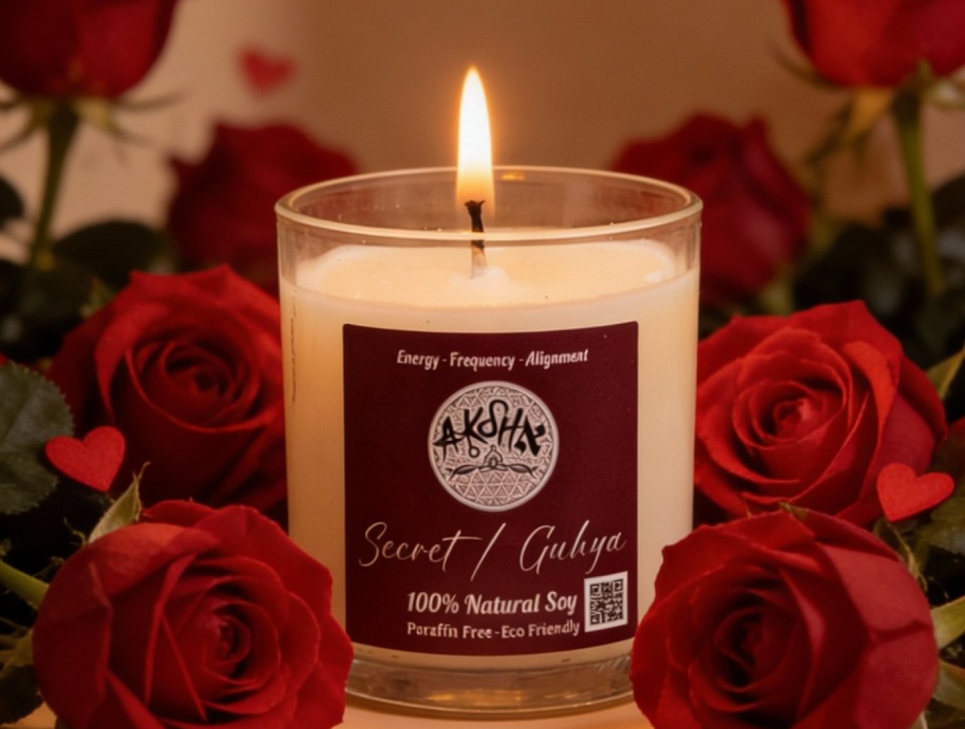 Secret / Guhya Massage Candle, lit